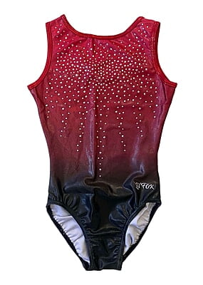 RED TO BLACK OMBRE SHINY FOIL SHIMMER