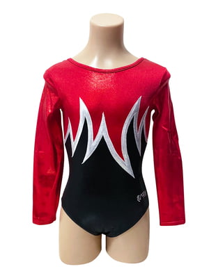 RED SHINY FOIL FLAMES LONG SLEEVE