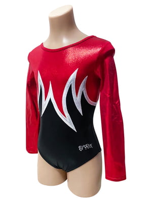 RED SHINY FOIL FLAMES LONG SLEEVE