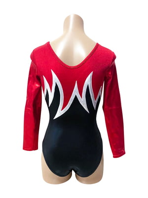 RED SHINY FOIL FLAMES LONG SLEEVE