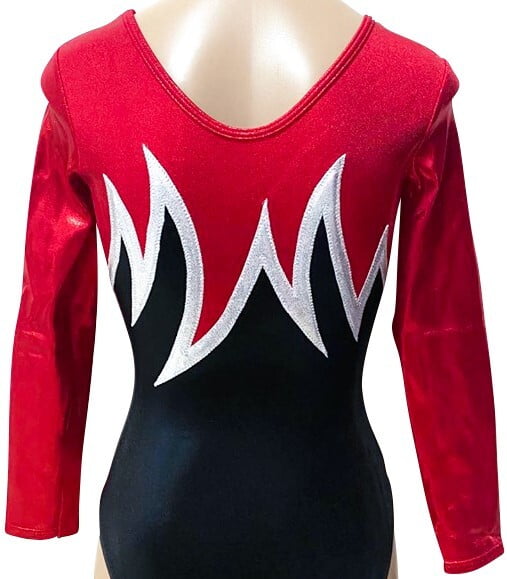 RED SHINY FOIL FLAMES LONG SLEEVE