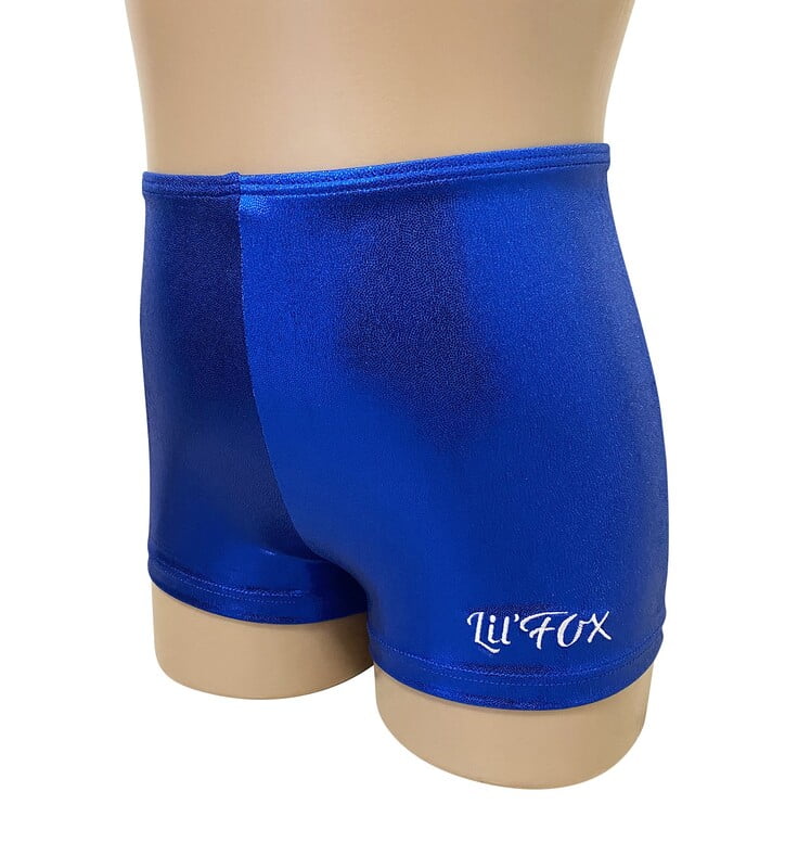 ROYAL BLUE SHINY FOIL MYSTIQUE SHORTS