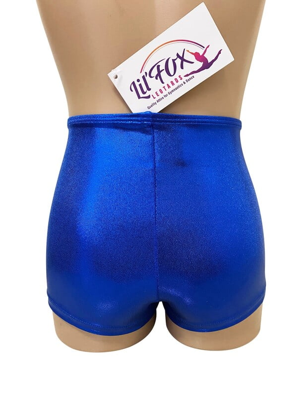 ROYAL BLUE SHINY FOIL MYSTIQUE SHORTS