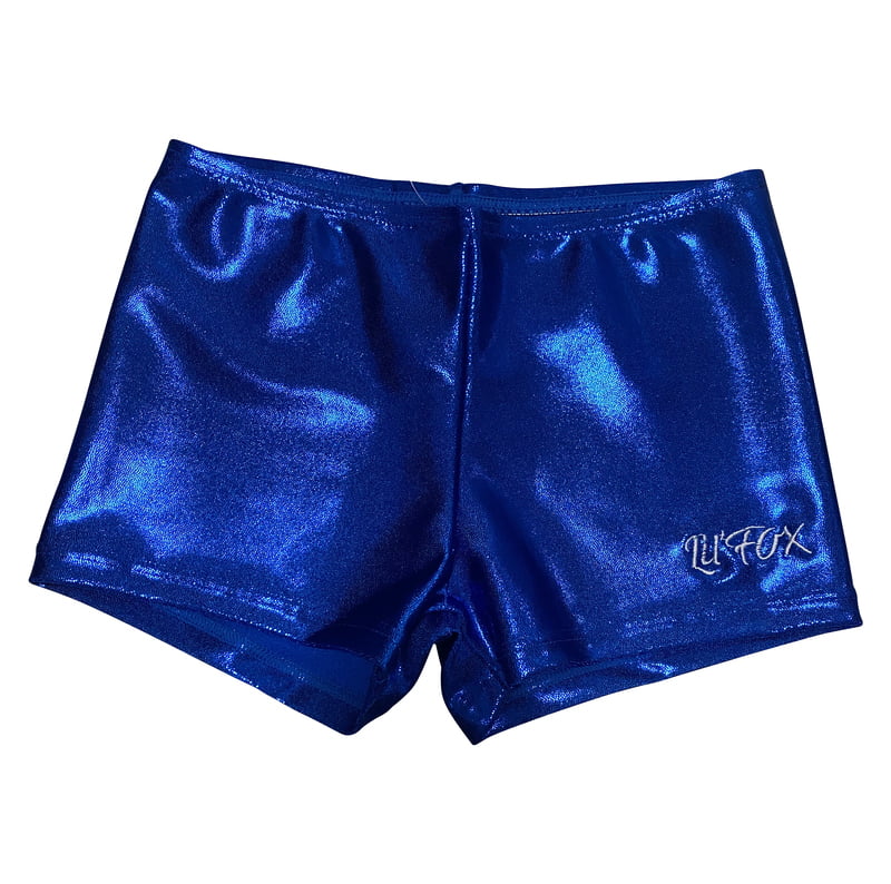 ROYAL BLUE SHINY FOIL MYSTIQUE SHORTS ROYAL BLUE SHINY FOIL MYSTIQUE SHORTS