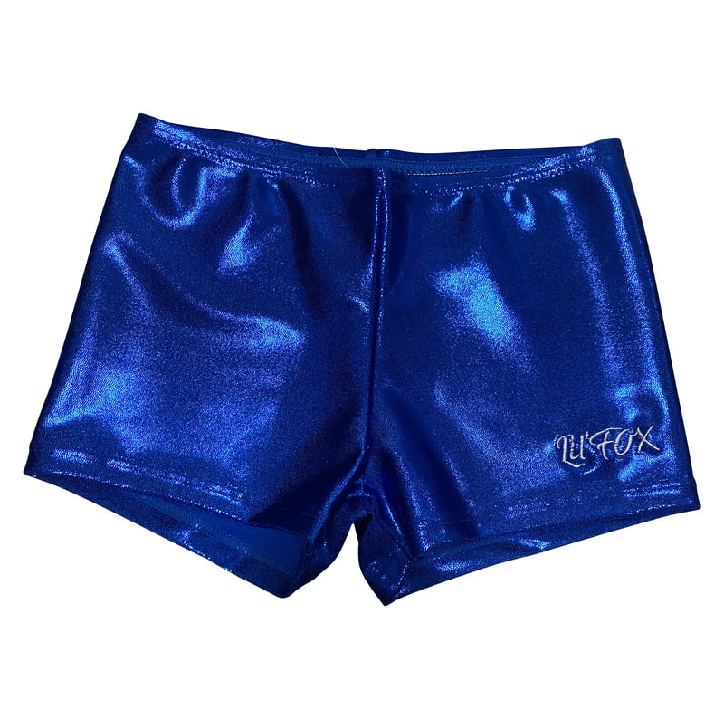 ROYAL BLUE SHINY FOIL MYSTIQUE SHORTS