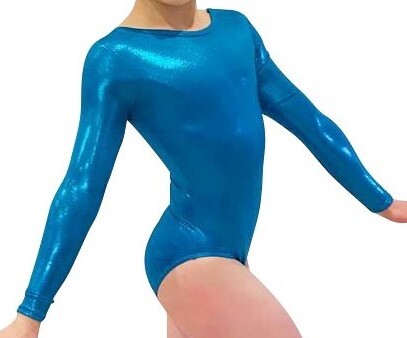 OCEAN BLUE SHINY FOIL MYSTIQUE LONG SLEEVE