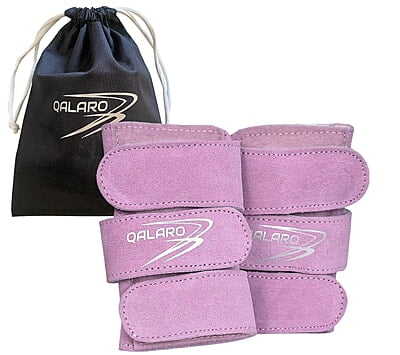 QALARO - LILAC SUEDE WRIST SUPPORTS (pair)