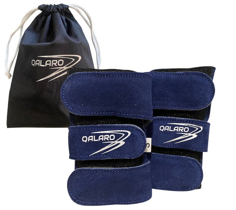 QALARO - NAVY SUEDE WRIST SUPPORTS (pair) QALARO - NAVY SUEDE WRIST SUPPORTS (pair)