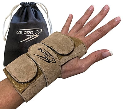 QALARO - SAND SUEDE WRIST SUPPORTS (pair)