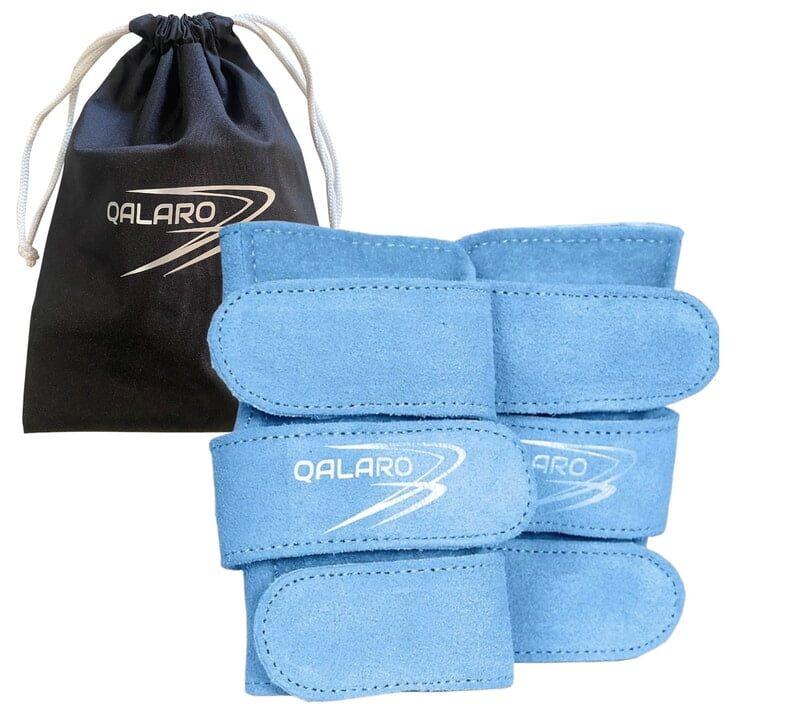 QALARO - SKY BLUE SUEDE WRIST SUPPORTS (pair) QALARO - SKY BLUE SUEDE WRIST SUPPORTS (pair)
